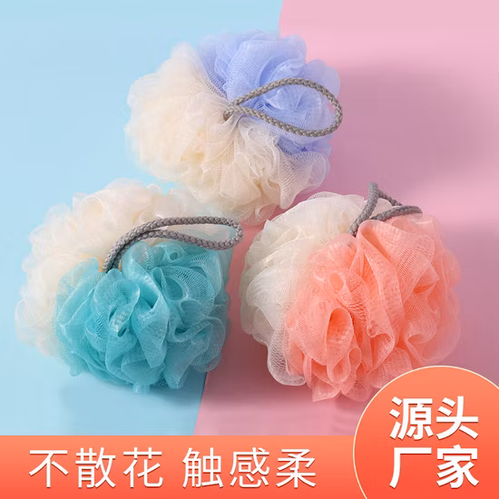Filet moussant à fleurs de bain, grande taille, produits de bain doux